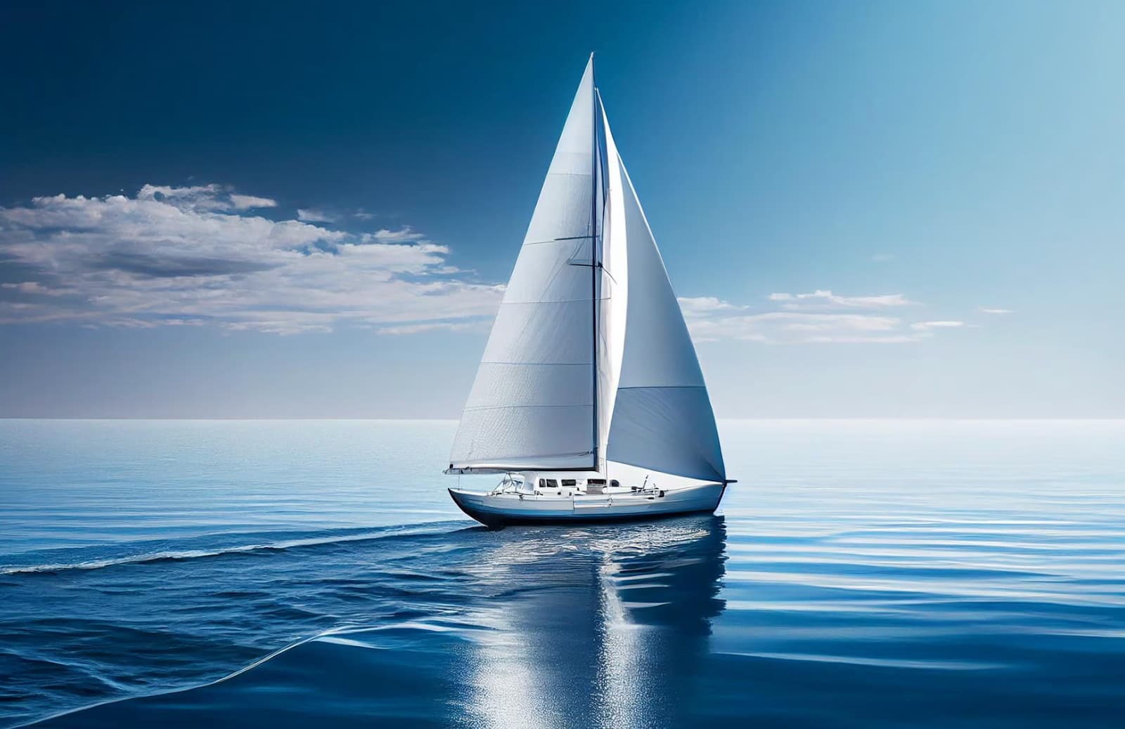 A sailboat in the sea